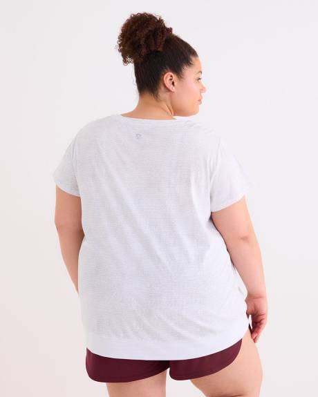 T-shirt tendance avec cordon de serrage à l'ourlet - Active Zone