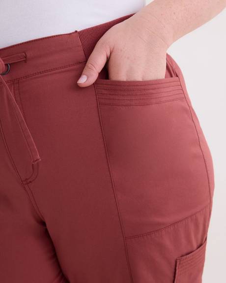 Cotton Capri with Ribbed Waistband