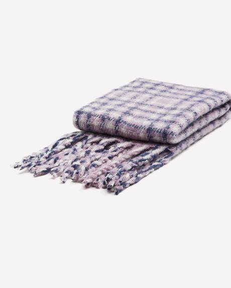 Soft Lilac Plaid Scarf