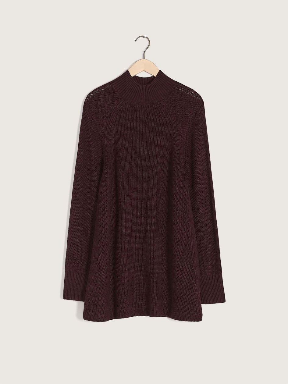 Textured Mock-Neck Sweater - Addition Elle | Penningtons
