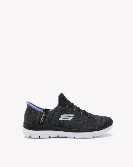 Wide Width, Summits Heather Mesh Bungee Slip-On Shoe - Skechers