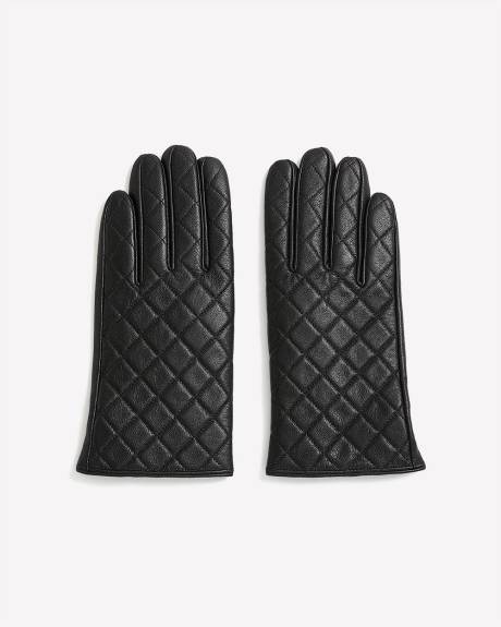 Gants en cuir matelassé