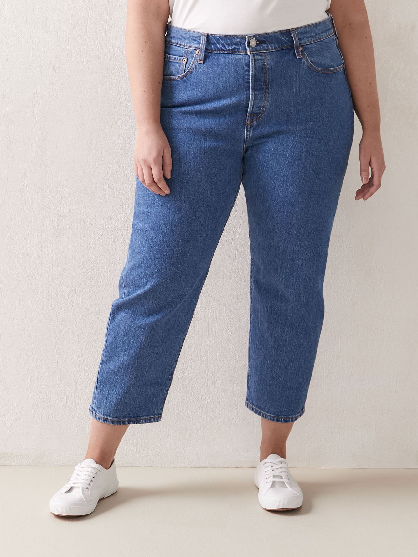 Stretchy 501 Original Mid-Rise Cropped Jean - Levi's Premium | Penningtons