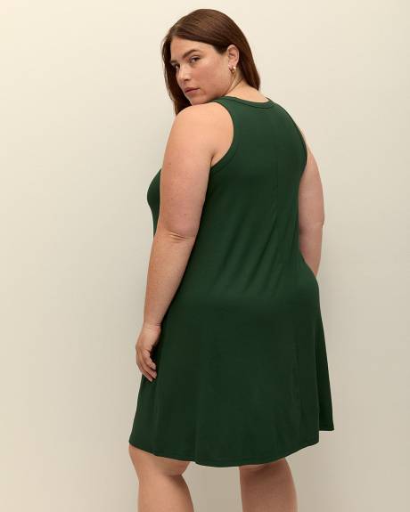 Responsible, Sleeveless Swing Halter Dress with Pockets