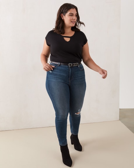 Responsible Distressed Curvy Fit Jegging - Addition Elle
