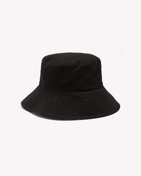 Chapeau de pêche réversible à carreaux vichy