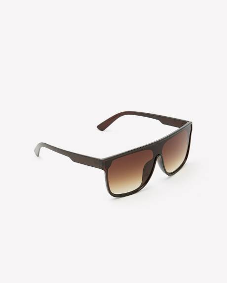 Plastic Ombre Retro Squared Sunglasses