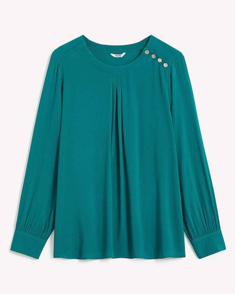 Responsible, Long-Sleeve Blouse with Crew Neck
