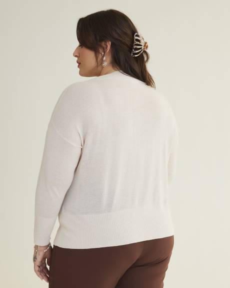 Linen Blend V-Neck Sweater
