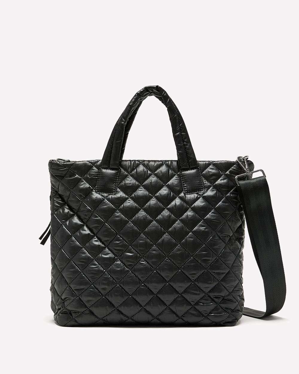 Black Quilted Tote Bag Active Zone Penningtons