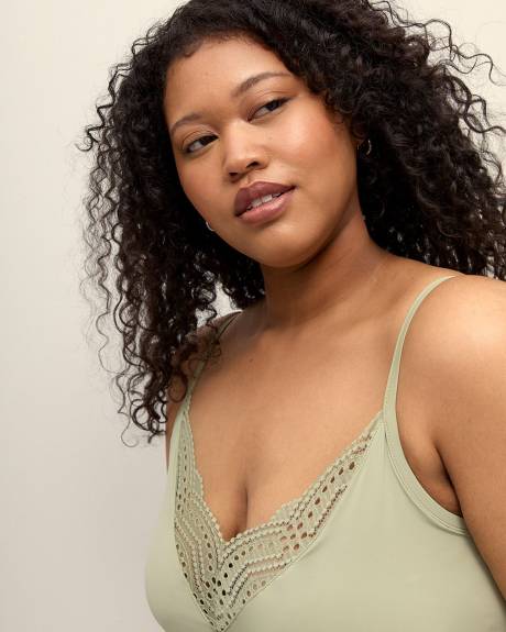 Satin Microfibre Nighty with Lace Details - Déesse Collection