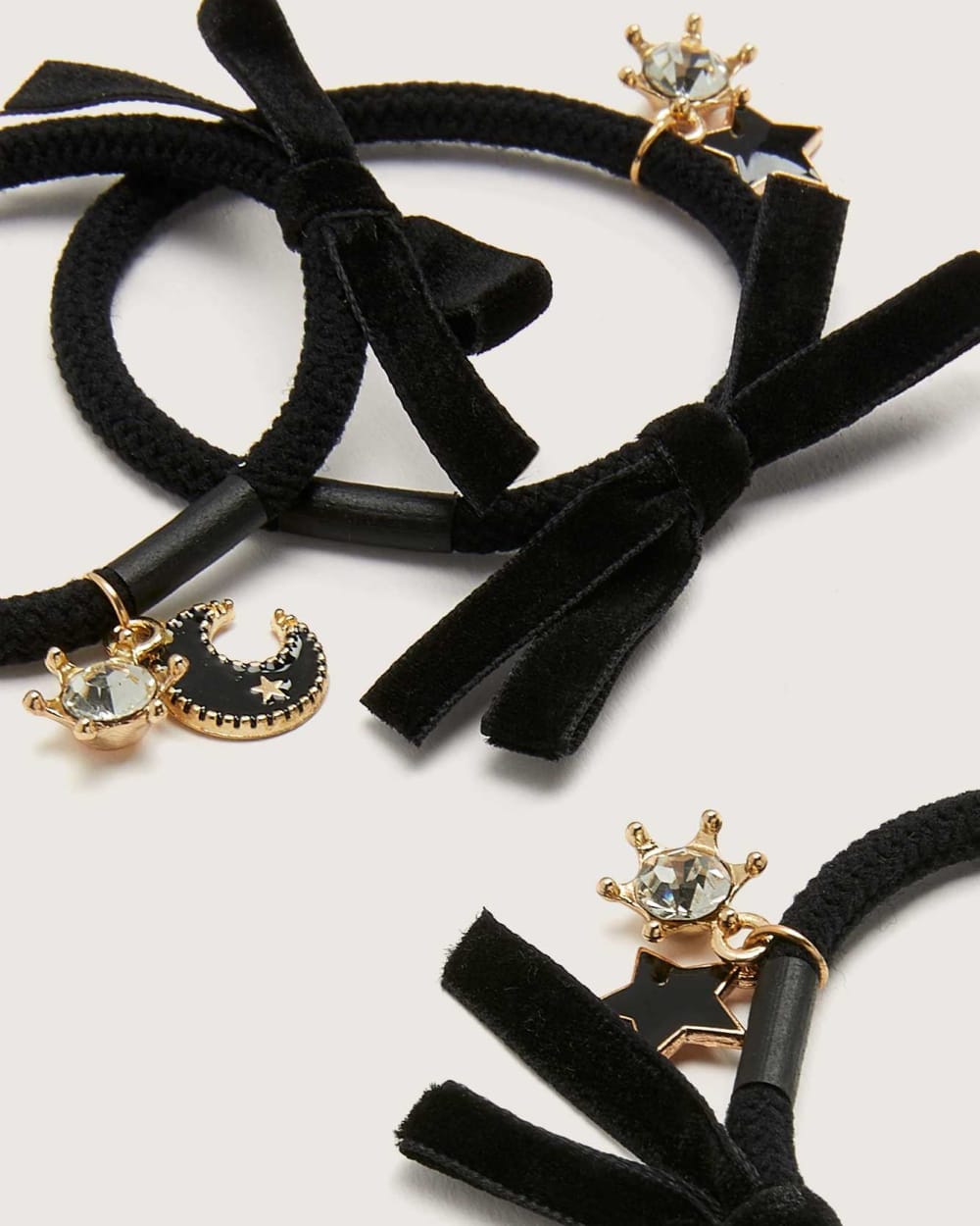 Hair Elastics with Celestial Charms, Set of 3 In Every Story