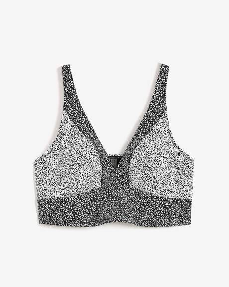 Printed Plunge Bikini Top