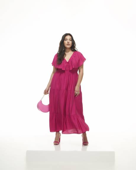 Robe longue étagée à taille empire - Addition Elle