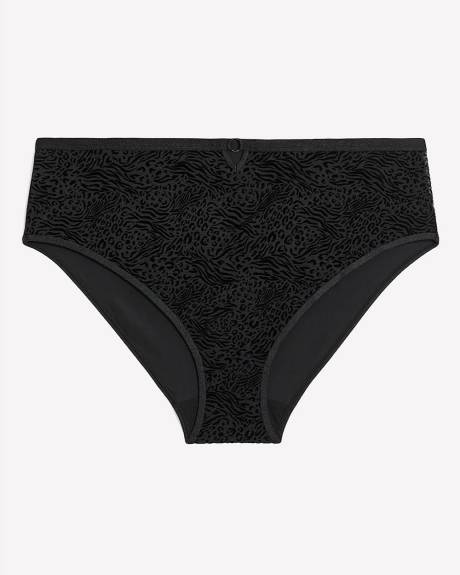 High-Cut Zebra Mesh Brief - Déesse Collection