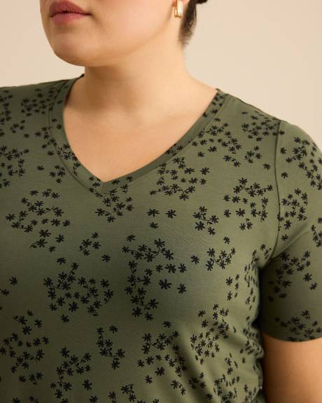 Tunique &agrave; col en V et manches courtes - Essentiels PENN.