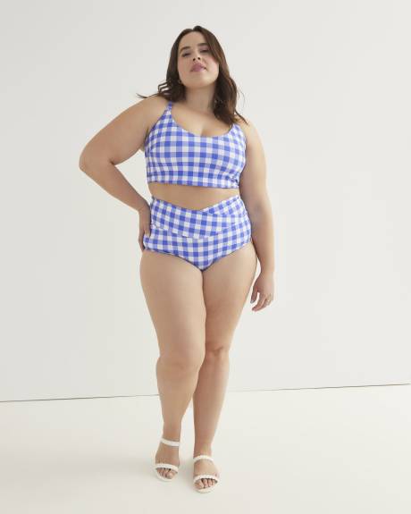 High-Waisted Criss Cross Swim Brief
