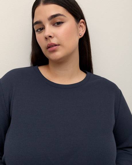 Boyfriend-Fit Ribbed Tee - PENN. Essentials