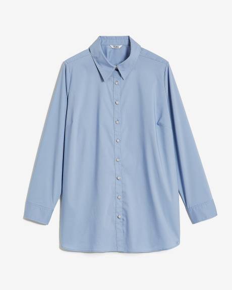 Poplin Jewel Buttoned Down Shirt