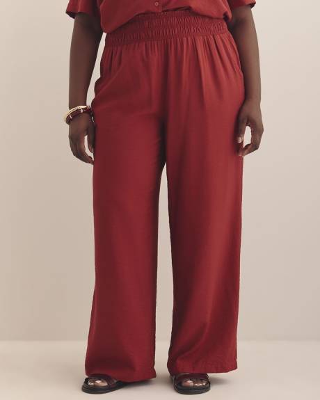 Palazzo-Leg Pant with Elastic Waistband