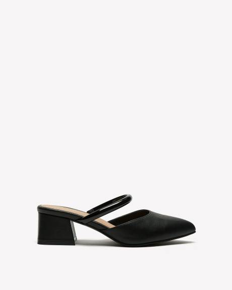 Chaussures Kelly à embout pointu avec talon bloc évasé moyen, pied très large
