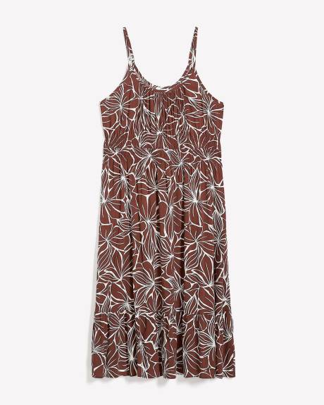 Responsible, Scoopneck Maxi Dress With Smocking at Waist