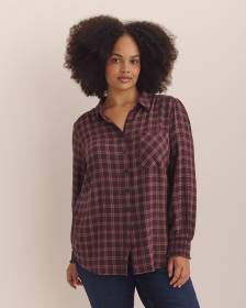 Plaid Long Buttoned-Down Shirt