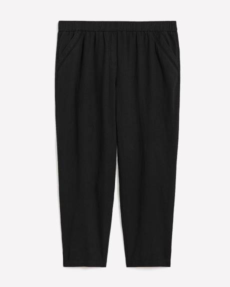 Linen Blend Tapered-Leg Pant