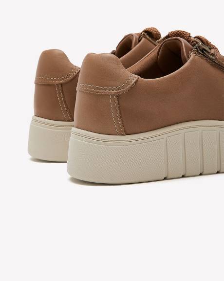 Wide Width, Mykah Joy Sneaker Leather Sneaker Shoe - Clarks