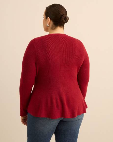 Responsible, Long-Sleeve Peplum Sweater
