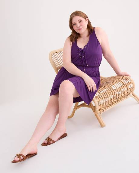 Responsible, Solid Slip Dress Cover-Up