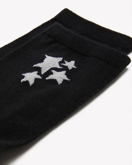 Star Print Crew Socks
