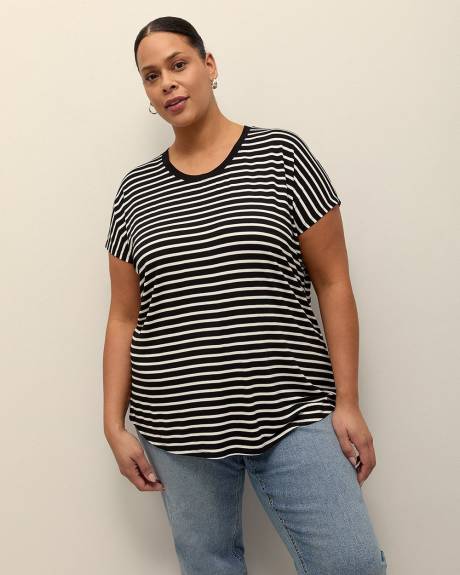 Striped Modern-Fit Crewneck Tee - PENN. Essentials