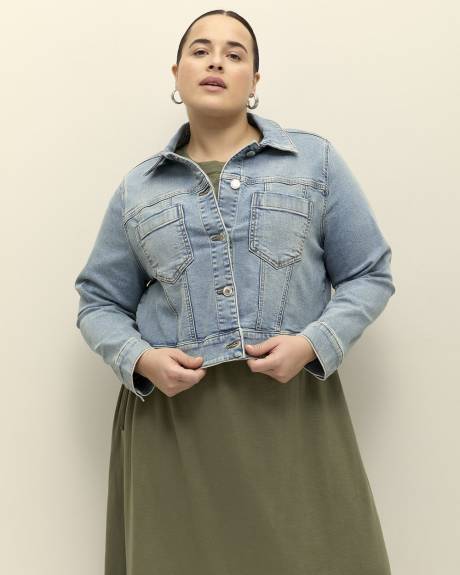 Veste en denim pâle écourté, tissu responsable - d/C JEANS