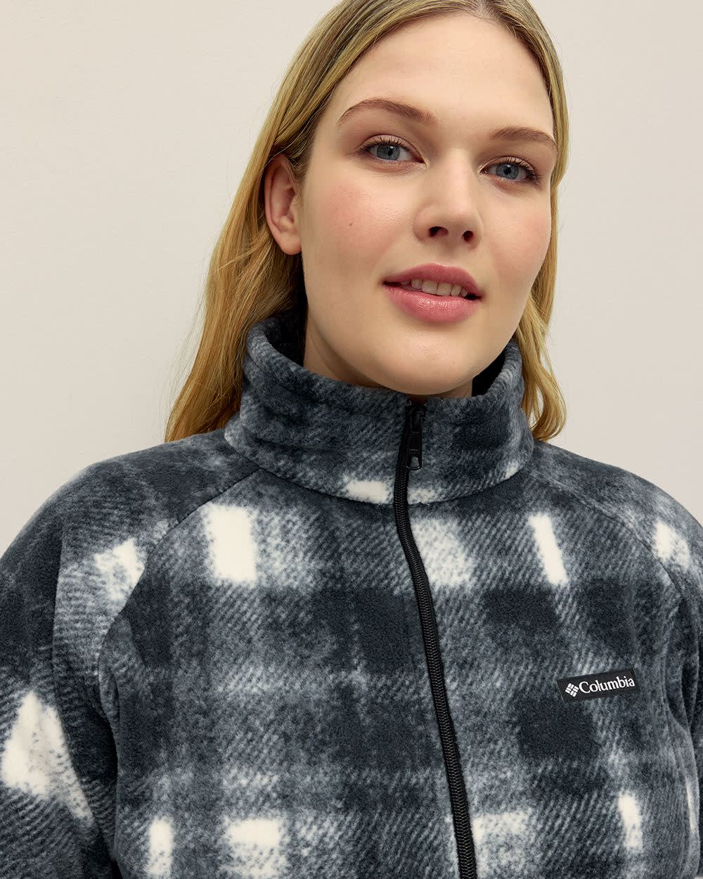 Plaid Fleece Full Zip Jacket Columbia Penningtons