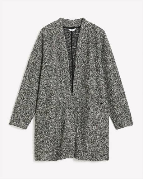 Cardigan en tricot bouclé à manches longues