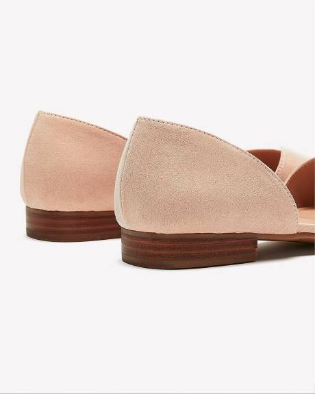 Extra Wide Width Faux Leather Open Toe Shoe