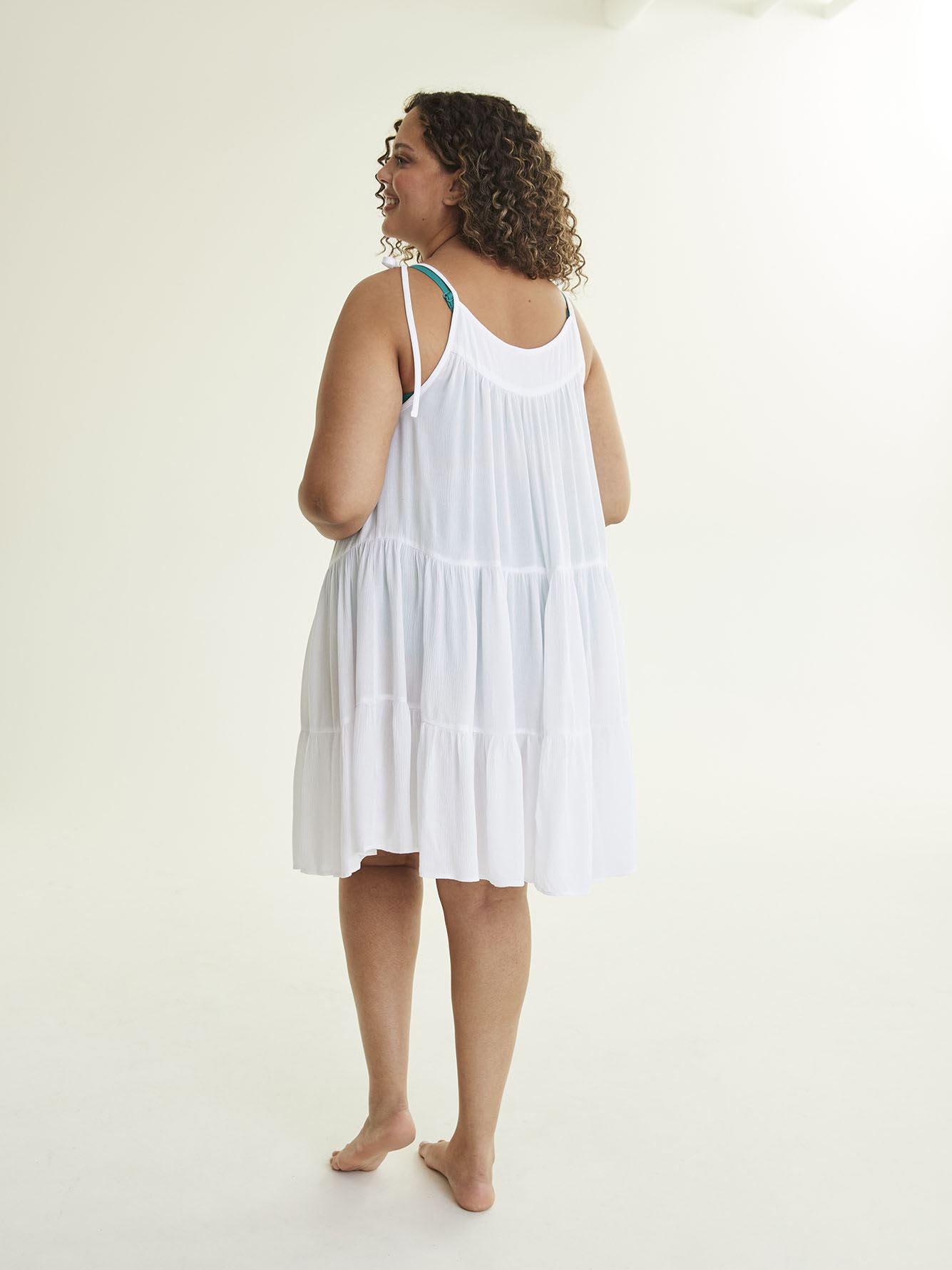 Crinkle Woven CoverUp Swim Dress Penningtons