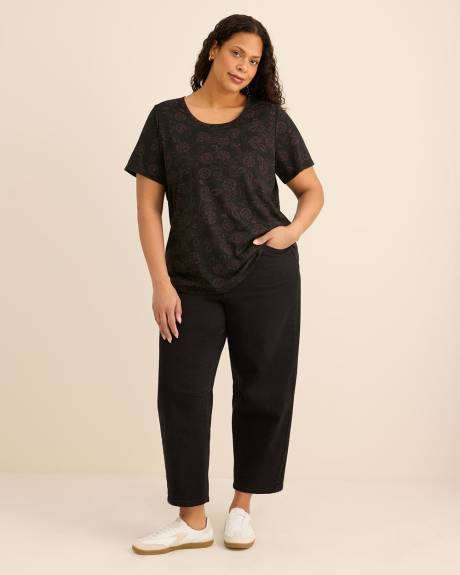 T-shirt imprimé à col rond, coupe curvy - Essentiels PENN.