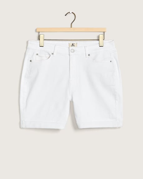 Responsible, 1948 Fit Rolled Cuff White Denim Shorts - d/C JEANS