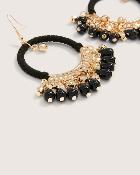 Dangling Detailed Hoop Earrings Penningtons