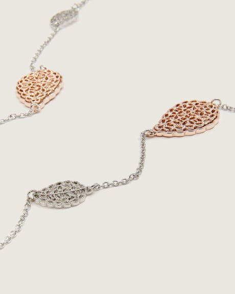 Long Filigree Leaf Chain Necklace - In Every Story