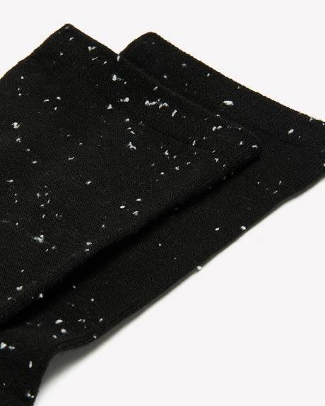 Chaussettes noires en tricot à boutons