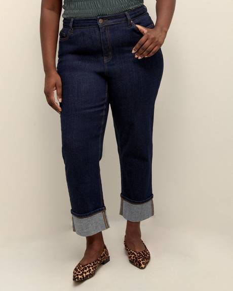 Responsible, Cuffed Fashion Straight-Leg Denim - Addition Elle