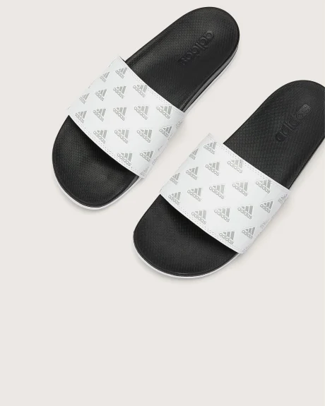 Sandale blanche Adilette Comfort, largeur régulière - adidas