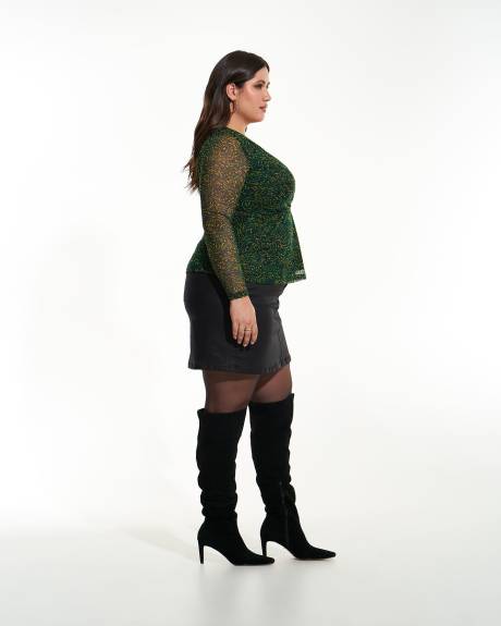 Long-Sleeve Wrap Knit Top - Addition Elle