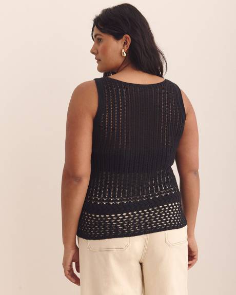 Camisole crochetée avec col bateau