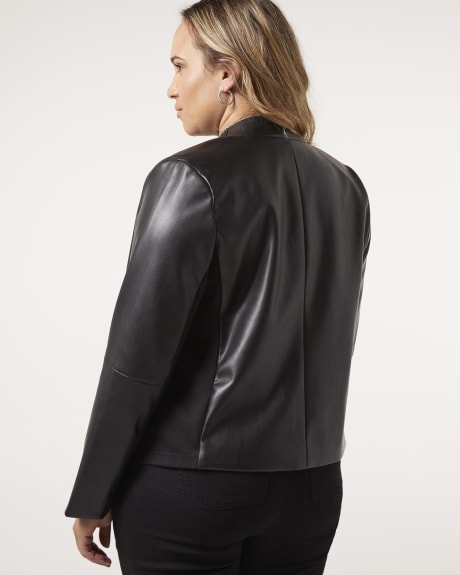 Faux Leather Moto Jacket - Addition Elle