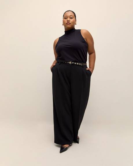 Wide Leg Palazzo Pants High Waisted Maxi Skirt Trousers, Plus Size -   Israel