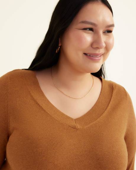 Fine Gauge Cotton Blend Sweater